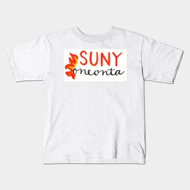 SUNY Oneonta Kids T-Shirt by nicolecella98